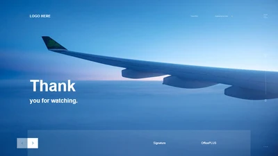 结束页-商务简约航空航天物流工作汇报PPT主题