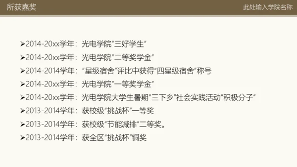 某大学奖学金答辩通用PPT模板