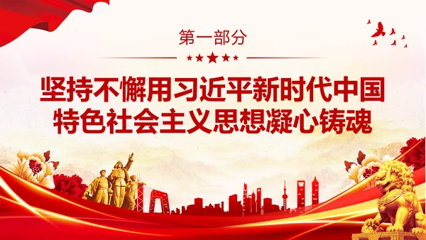 红色大气党建党课基层党建工作重点任务课件PPT二十大报告