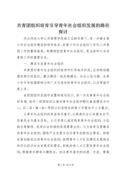 共青团组织培育引导青年社会组织发展的路径探讨.docx