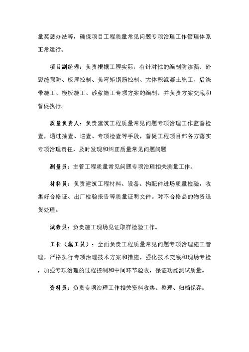 质量常见问题治理专项方案