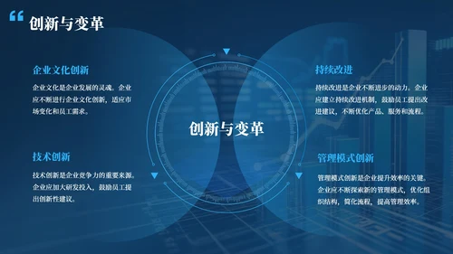 深蓝色科技风公司年会PPT模版_互联网市场动态与企业战略规划年会PPT模版