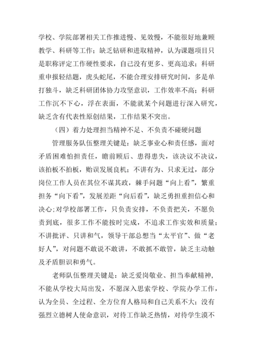 大学作风整顿实施专业方案.docx