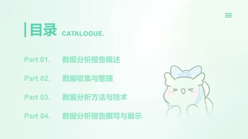 茶茶龙艾绿渐变风数据分析报告