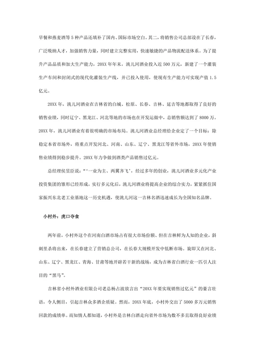 白酒市场分析报告