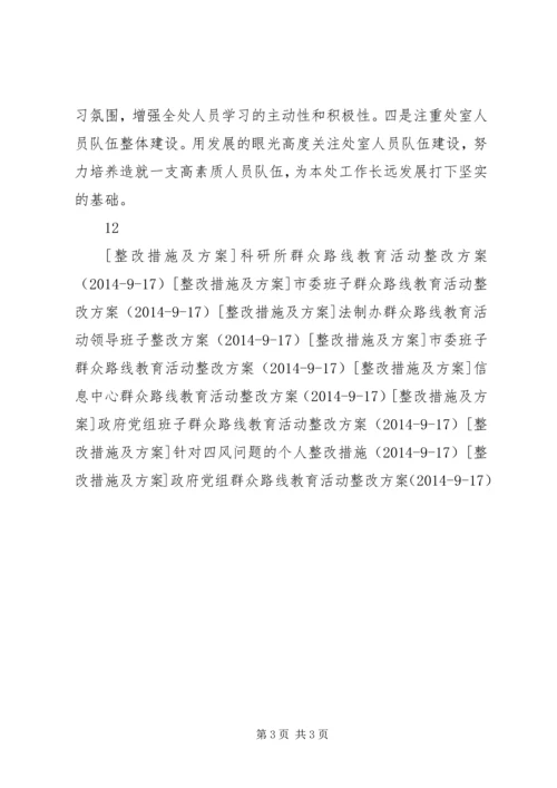 运行处群众路线教育活动整改方案.docx