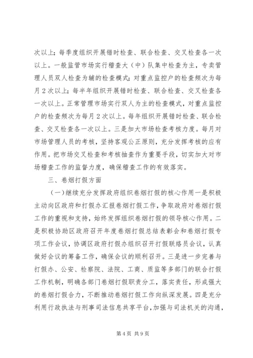 烟草专卖局专卖管理工作计划.docx