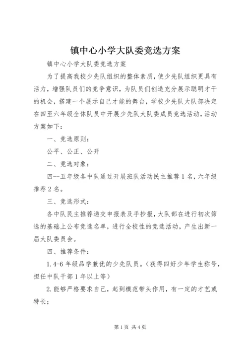 镇中心小学大队委竞选方案 (2).docx