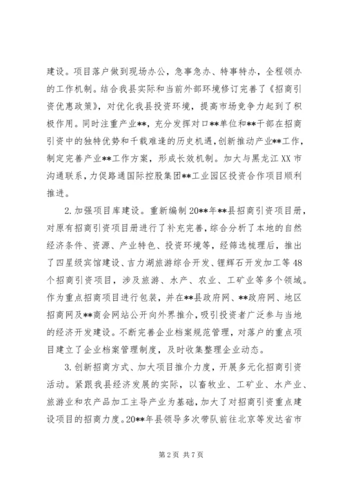 招商引资工作总结及工作计划.docx