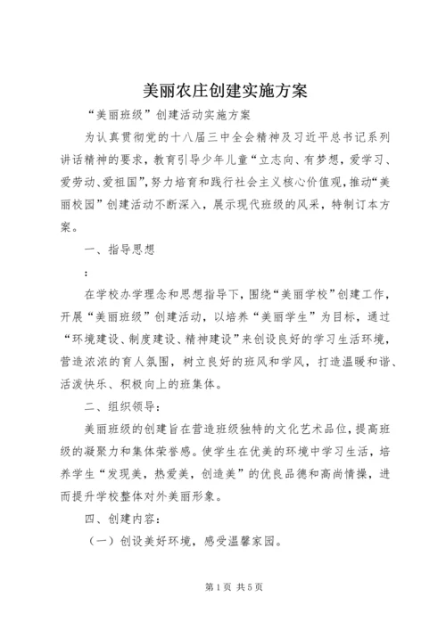 美丽农庄创建实施方案.docx