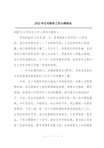 2022年公司财务工作心得体会.docx
