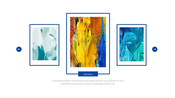 绚丽油画多彩毕业展示作品集通用PPT模板