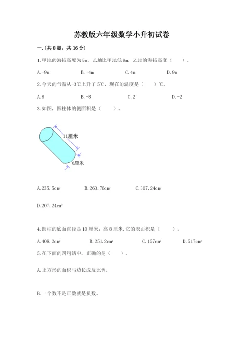 苏教版六年级数学小升初试卷及参考答案【b卷】.docx