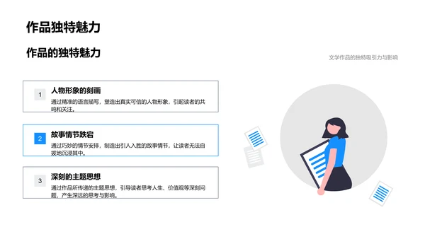 文学作品解析报告PPT模板