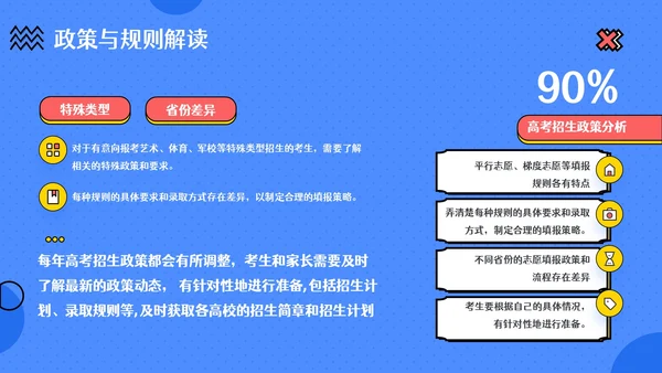 蓝色卡通风高考主题班会：梦想起航与未来规划PPT模板