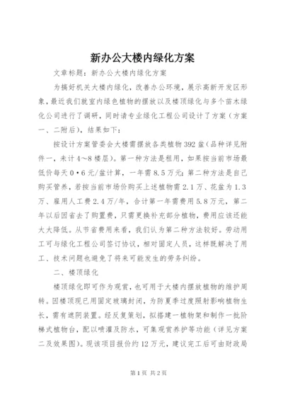 新办公大楼内绿化方案.docx