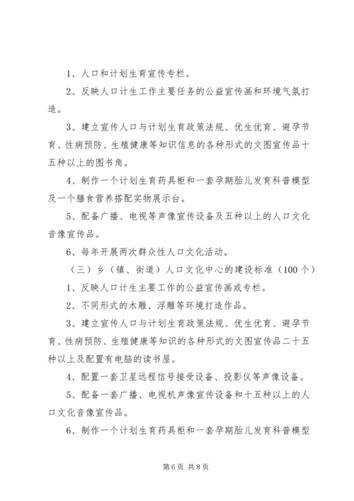 人口文化阵地规范化建设方案.docx