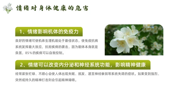 简约风情绪与健康培训PPT模板