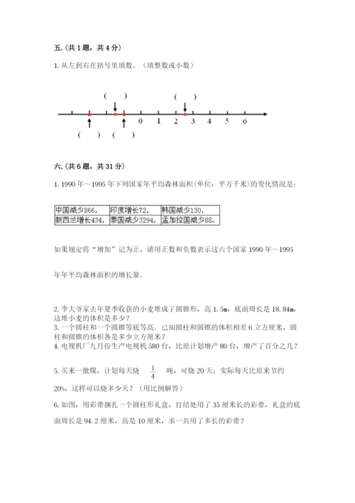 河南省【小升初】2023年小升初数学试卷附答案（夺分金卷）.docx