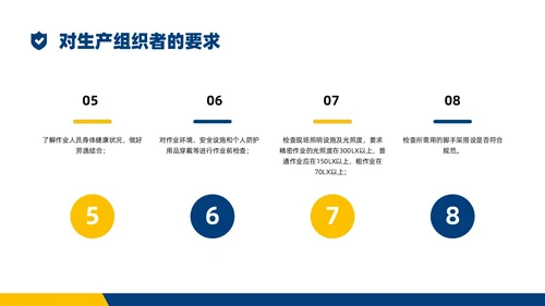 蓝黄商务实拍高空作业安全管理培训PPT课件