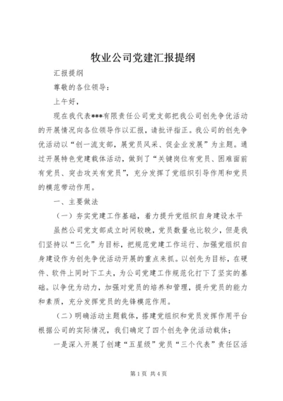 牧业公司党建汇报提纲.docx