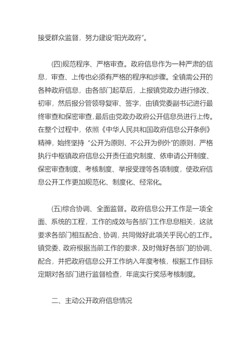 2021乡镇政务公开自查报告范文(1)