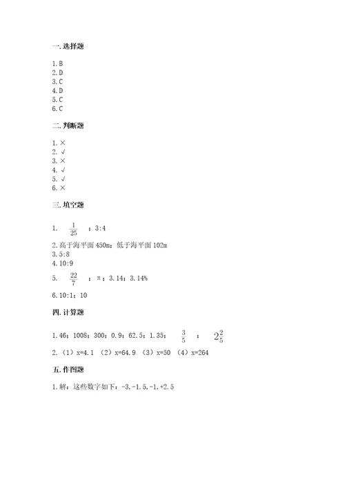 2023小学数学六年级下册期末考试试卷含答案（新）