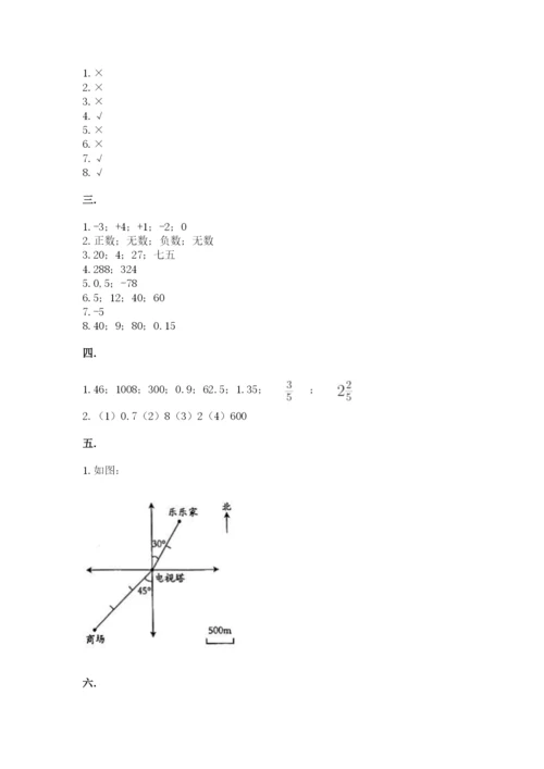 青岛版数学小升初模拟试卷附参考答案【轻巧夺冠】.docx