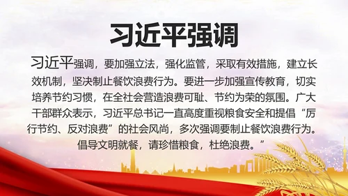 厉行节约反对浪费党委党建教学PPT模板