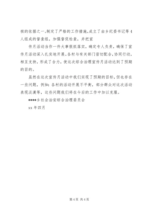 乡镇综合宣传月活动总结.docx