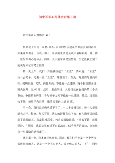 初中军训心得体会合集6篇.docx