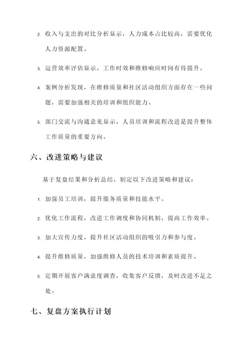 物业公司复盘方案