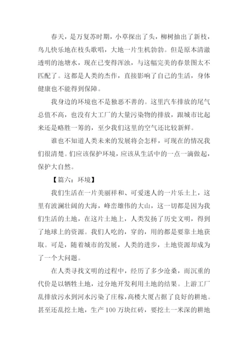 关于环境的作文.docx