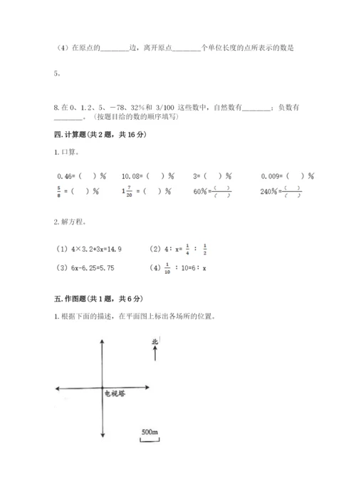 大洼县六年级下册数学期末测试卷（巩固）.docx