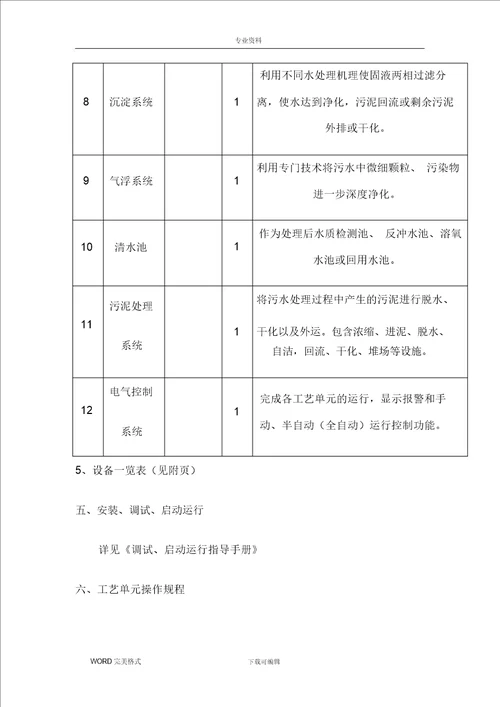 污水处理站操作规程