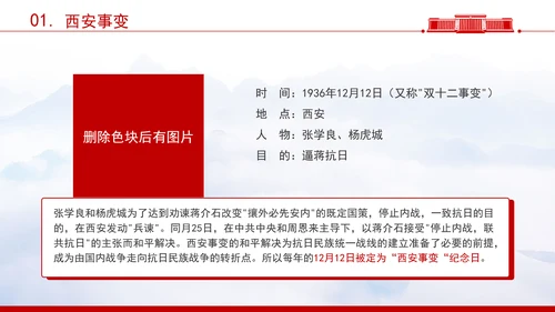 铭记历史缅怀先烈12月12日西安事变纪念日主题班会PPT课件