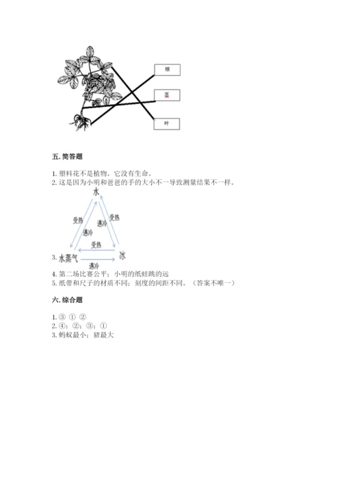 教科版一年级上册科学期末测试卷附参考答案（综合卷）.docx