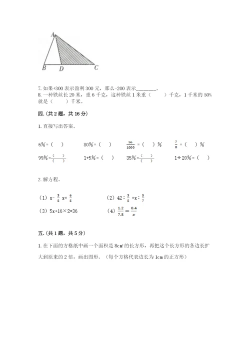 北师大版数学小升初模拟试卷（精选题）.docx