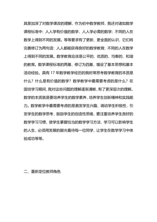 初中数学国培研修总结.docx