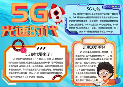 5G时代word小报