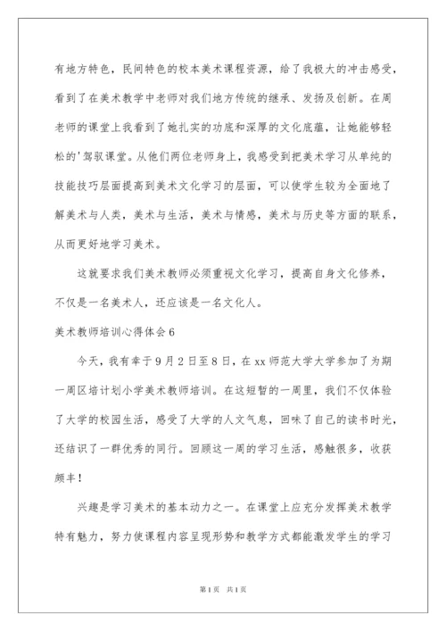 2022美术教师培训心得体会15篇.docx