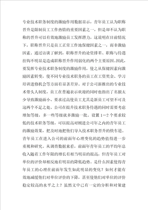 大型国有企业中深度开发青年人力资源的研究