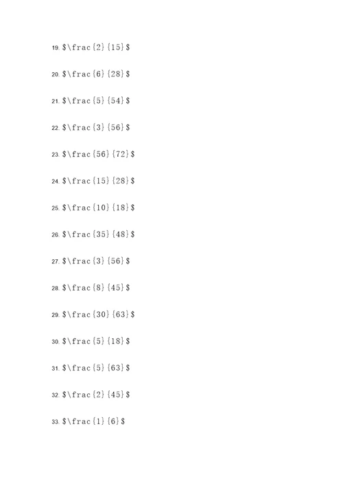 40道分数乘分数的计算题