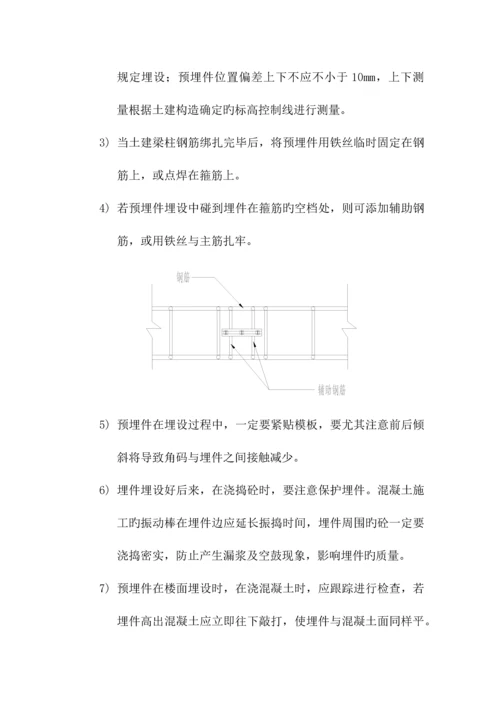 预置埋件安装施工方案.docx