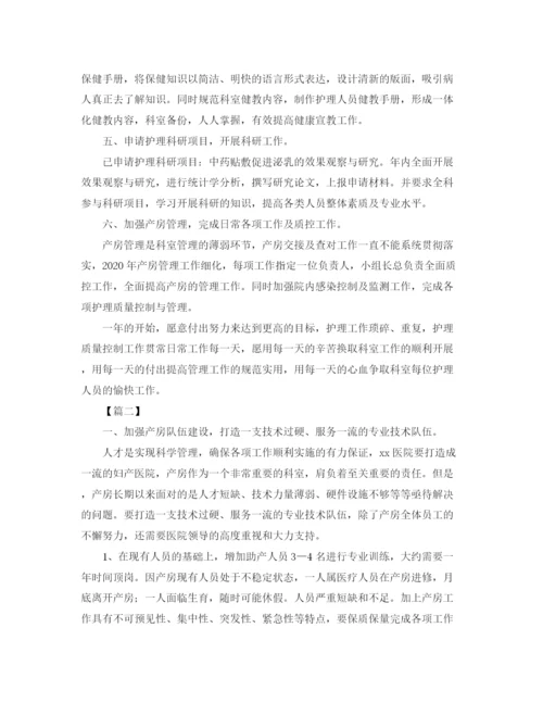 精编之妇产科医师工作计划范文2.docx