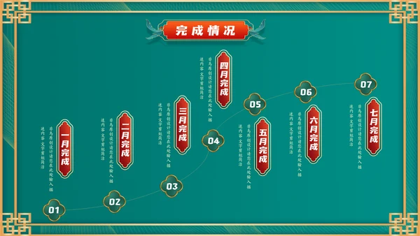 墨绿色新中式工作年终汇报通用PPT模板