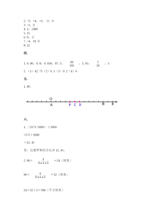 苏教版六年级数学小升初试卷及答案【最新】.docx