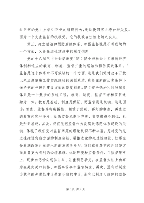 党的先进性建设离不开监督.docx