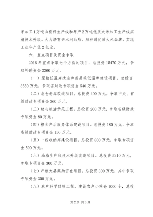 粮食局XX年重点工作计划.docx
