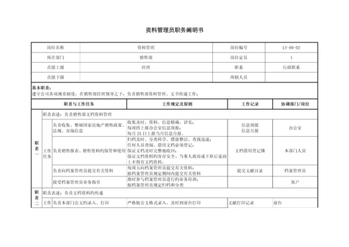 销售部职务说明书.docx